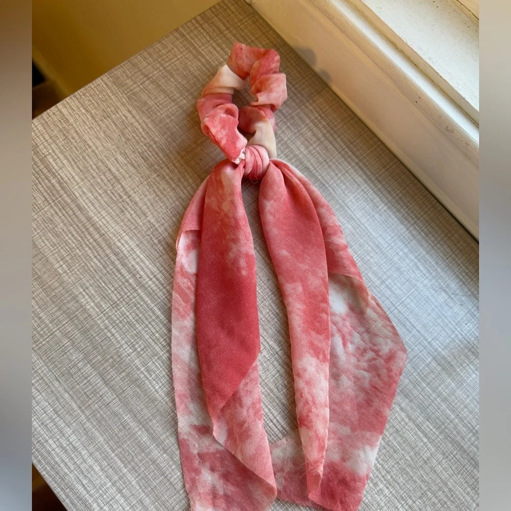 Blue and Pink Hair Accessories with Flowing Scarf- set of 3